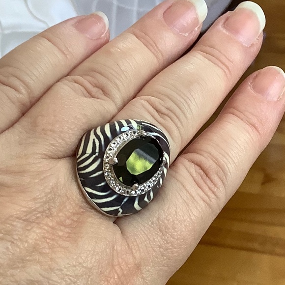 Rare Vintage sz 7 Sigal 925 Black Onyx - Picture 1 of 11